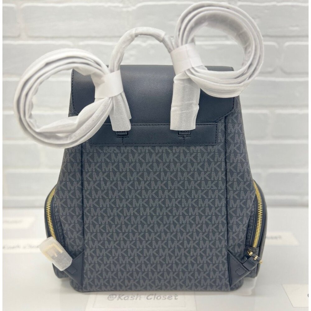 Michael Kors Backpack Jet Set MK Logo Large Chain Backpack - Picture 6 of 10